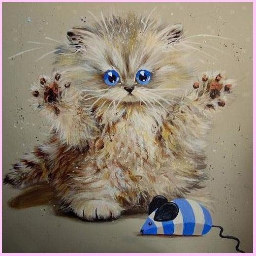 Floofy Surreal Cats Collection Premium DIY Diamond Painting Kit