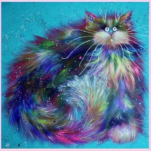 Fluorescent Cat Diamond Painting Kit with Free Shipping – 5D Diamond  Paintings