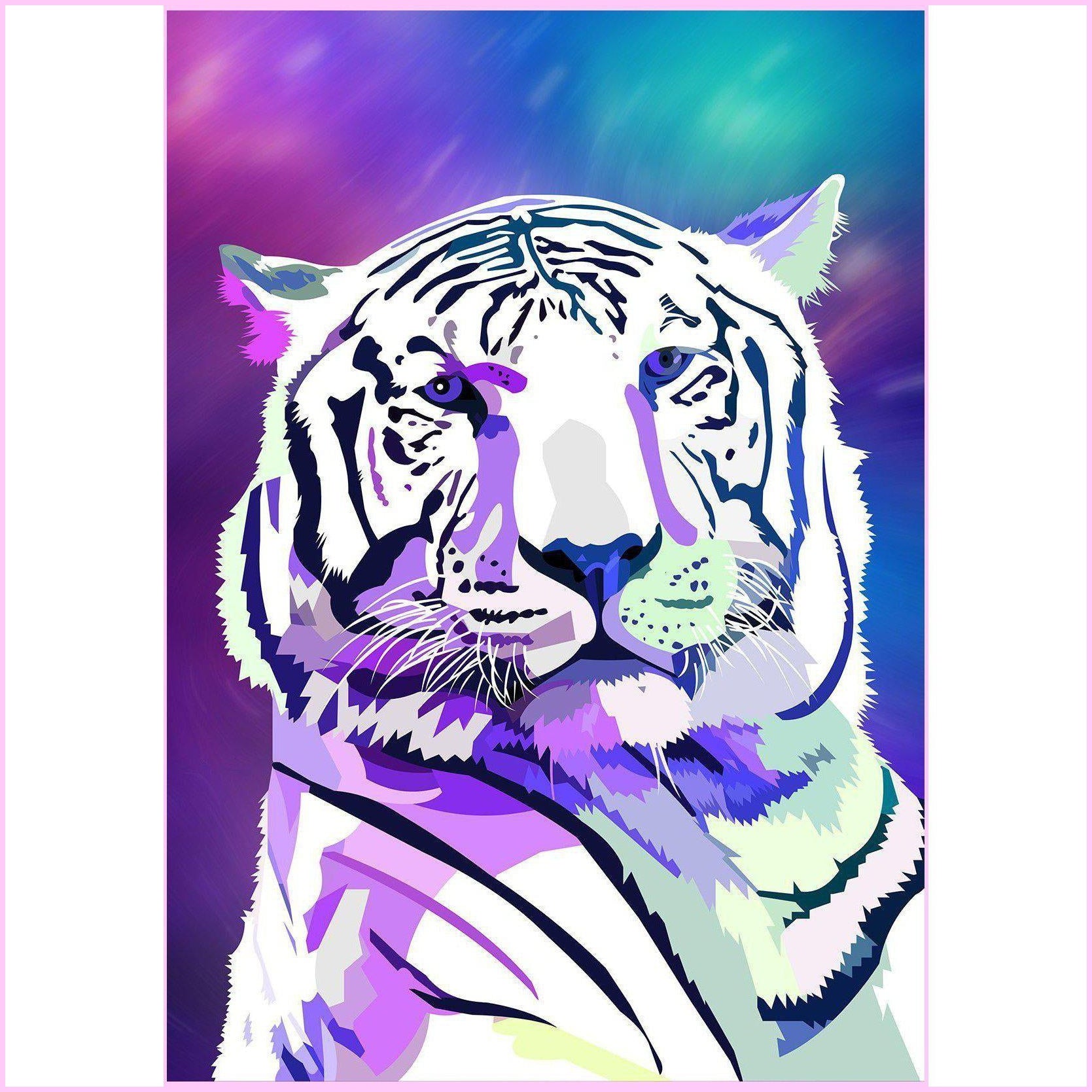 Cute Tiger Diamond Painting Kit, code DP-4139 Diamond painting