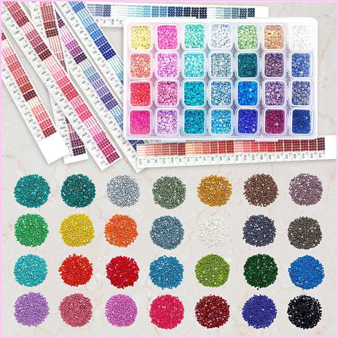 YBUTVY 5D Diamond Painting Beads - 447 Colors 447000 Pcs Round Diamond  Accessories Replacement for Missing Drills for DIY Crafts Diamond Art
