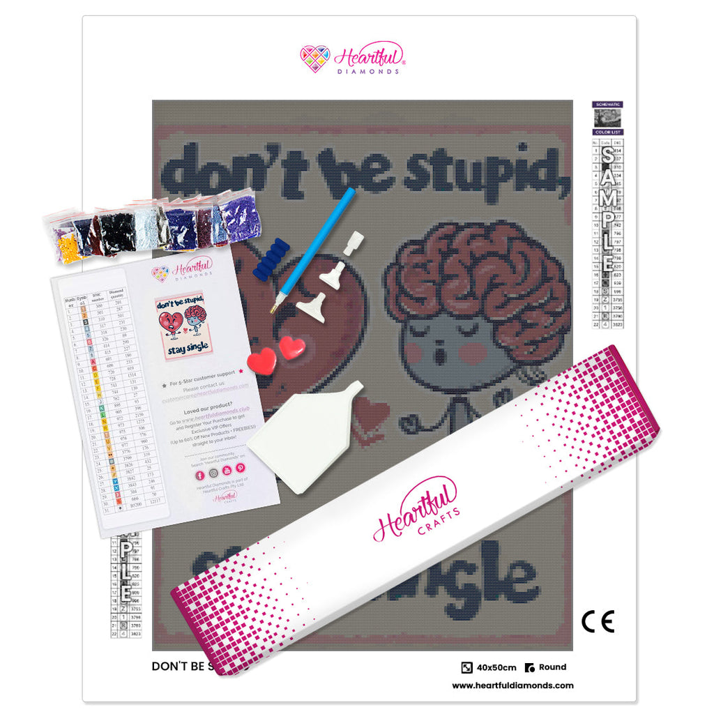 Don't Be Stupid Diamond Painting Kit-40x50cm (16x20 in)-Heartful Diamonds