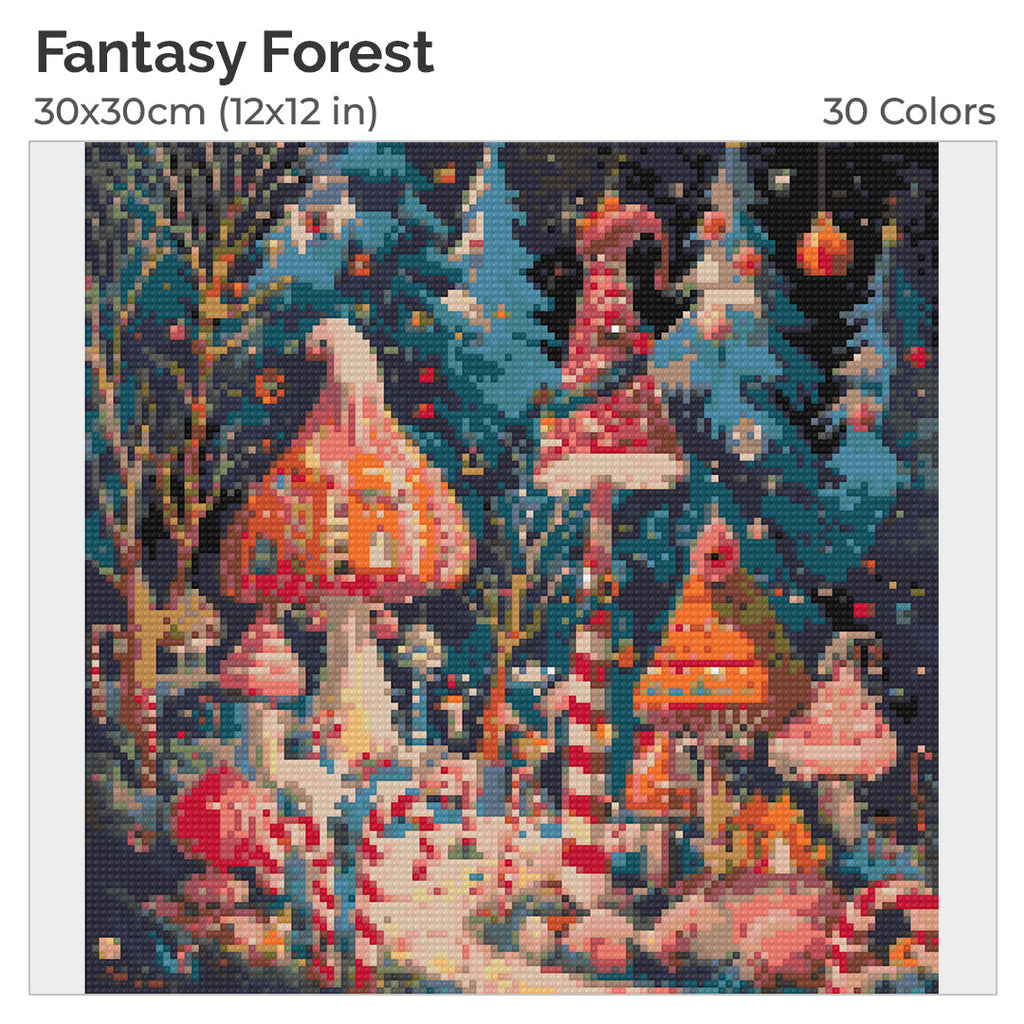 Fantasy Forest Diamond Painting Kit-30x30cm (12x12 in)-Heartful Diamonds