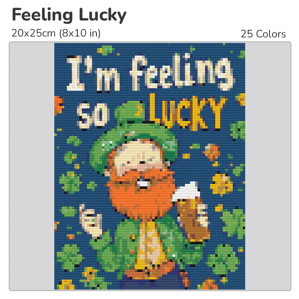 Feeling Lucky Diamond Painting Kit-20x25cm (8x10 in)-Heartful Diamonds