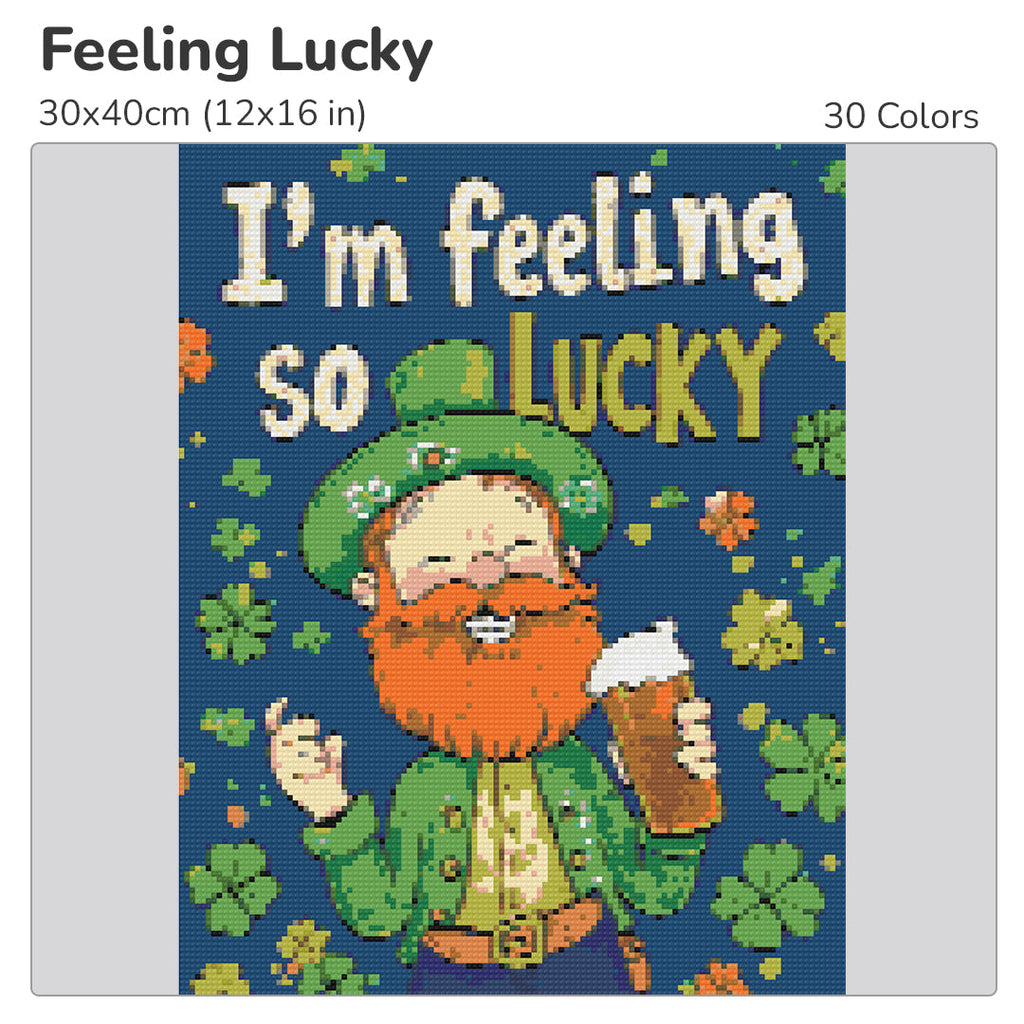 Feeling Lucky Diamond Painting Kit-30x40cm (12x16 in)-Heartful Diamonds