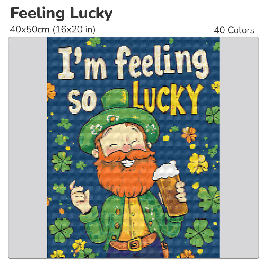 Feeling Lucky Diamond Painting Kit-30x40cm (12x16 in)-Heartful Diamonds