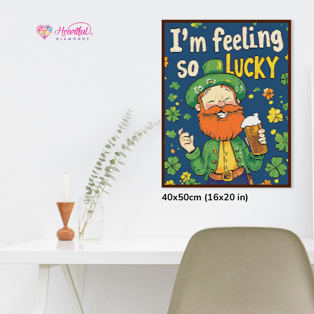 Feeling Lucky Diamond Painting Kit-40x50cm (16x20 in)-Heartful Diamonds