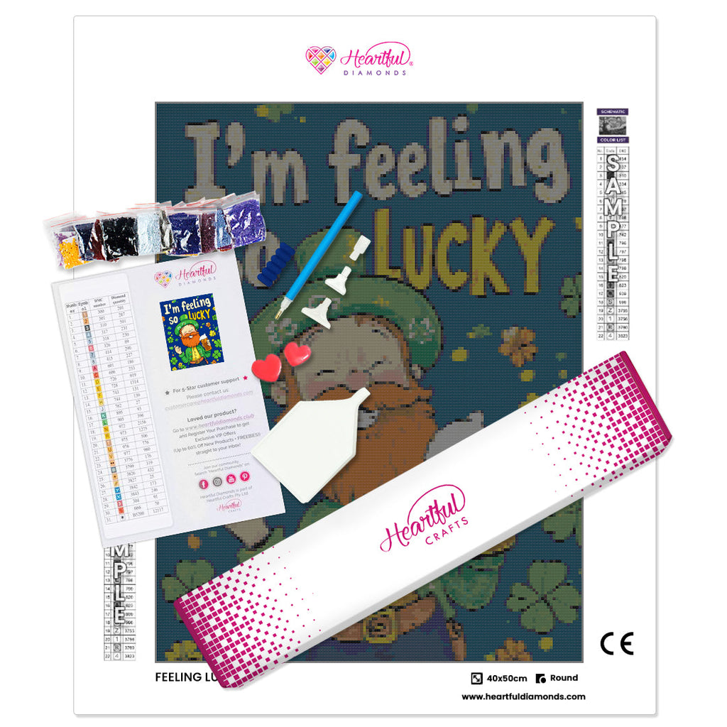 Feeling Lucky Diamond Painting Kit-40x50cm (16x20 in)-Heartful Diamonds