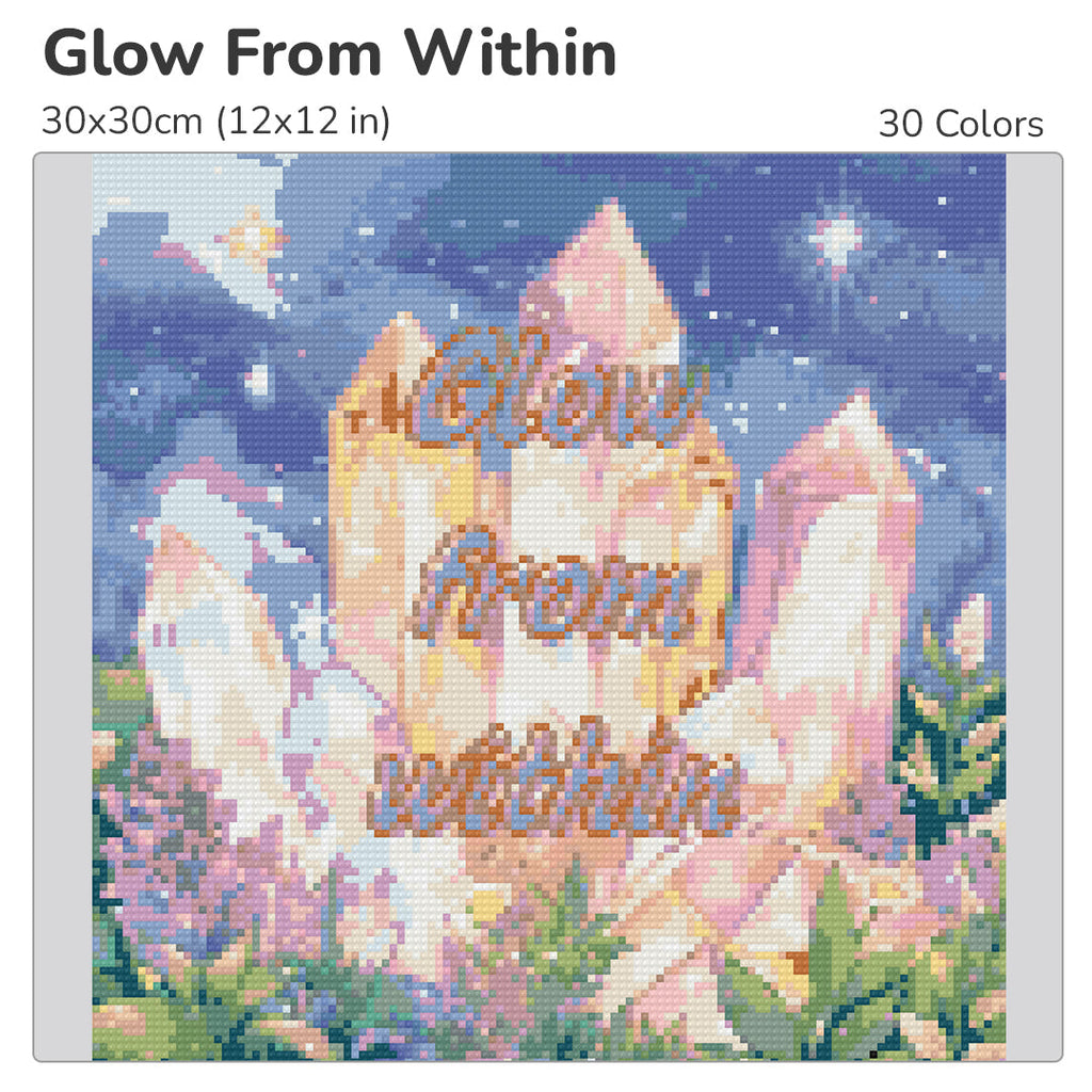 Glow from Within Diamond Painting Kit-30x30cm (12x12 in)-Heartful Diamonds