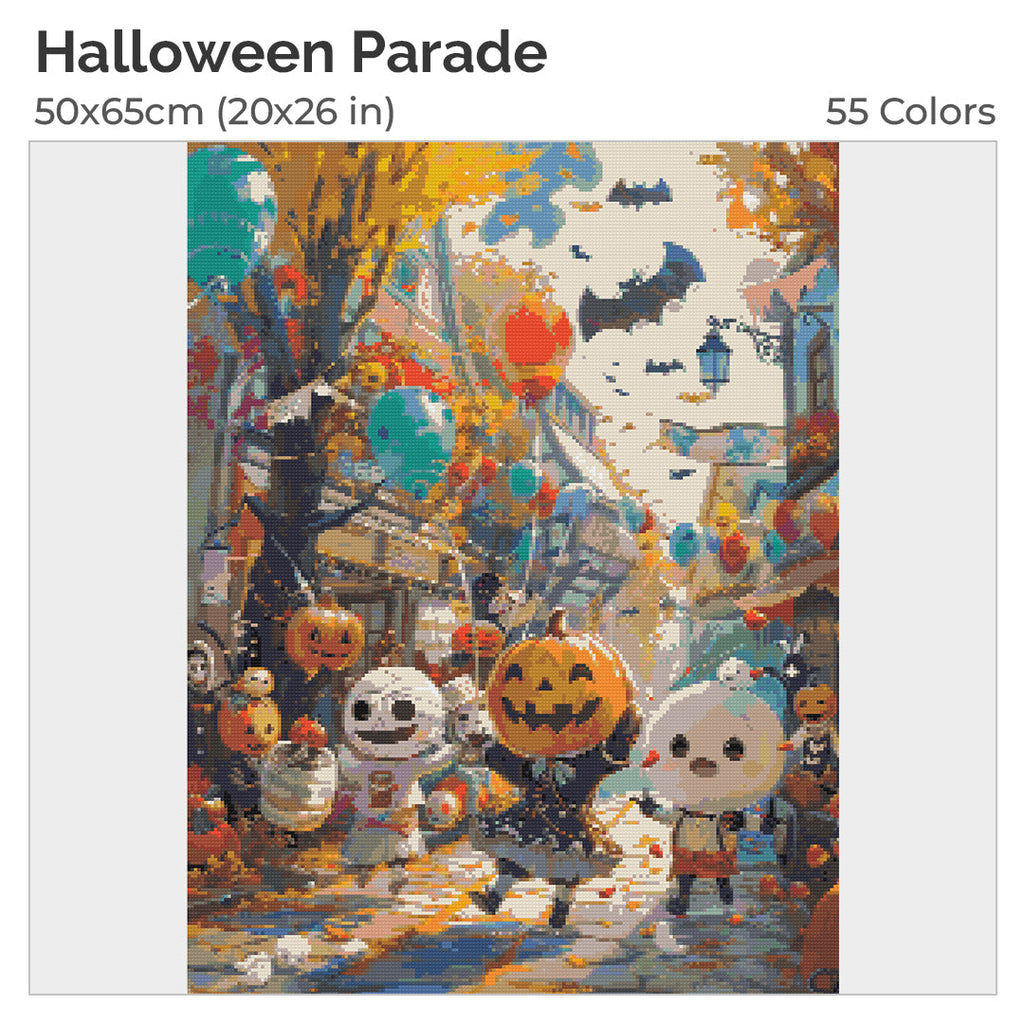 Halloween Parade Diamond Painting Kit-40x55cm (16x22 in)-Heartful Diamonds