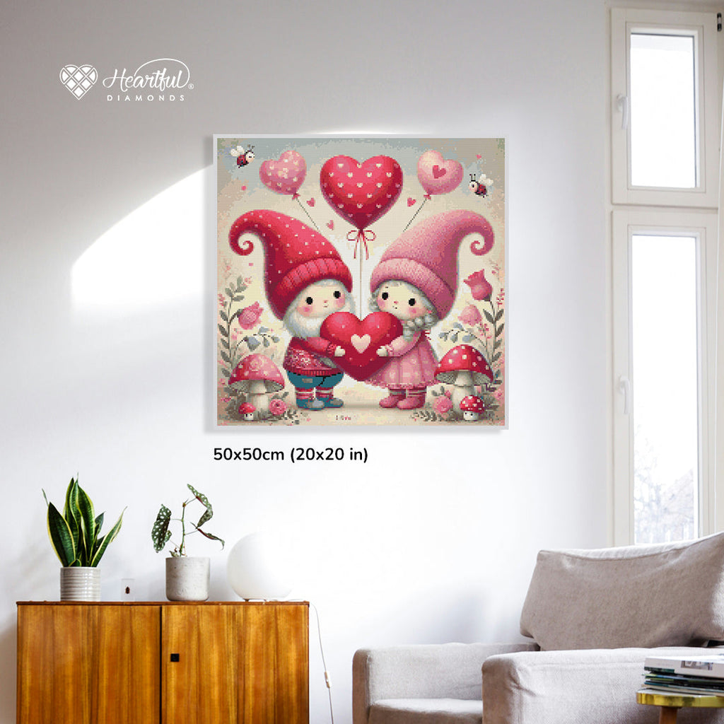 My Heart Gnomes No Bounds Diamond Painting Kit-50x50cm (20x20 in)-Heartful Diamonds