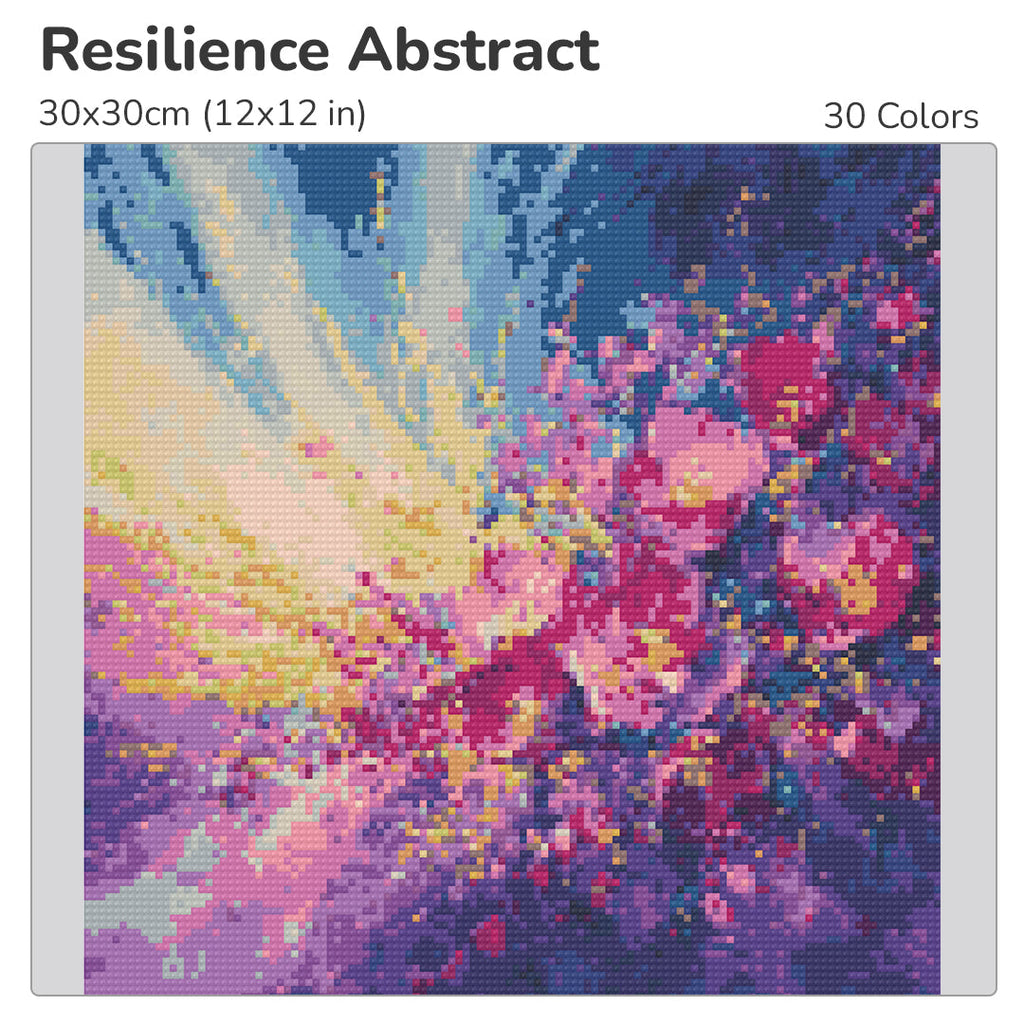 Resilience Abstract Diamond Painting Kit-30x30cm (12x12 in)-Heartful Diamonds