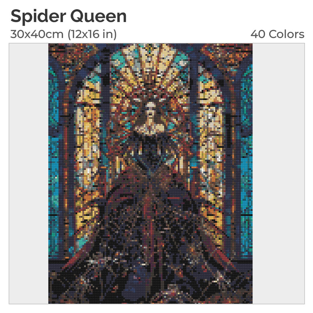 Spider Queen Diamond Painting Kit-30x40cm (12x16 in)-Heartful Diamonds