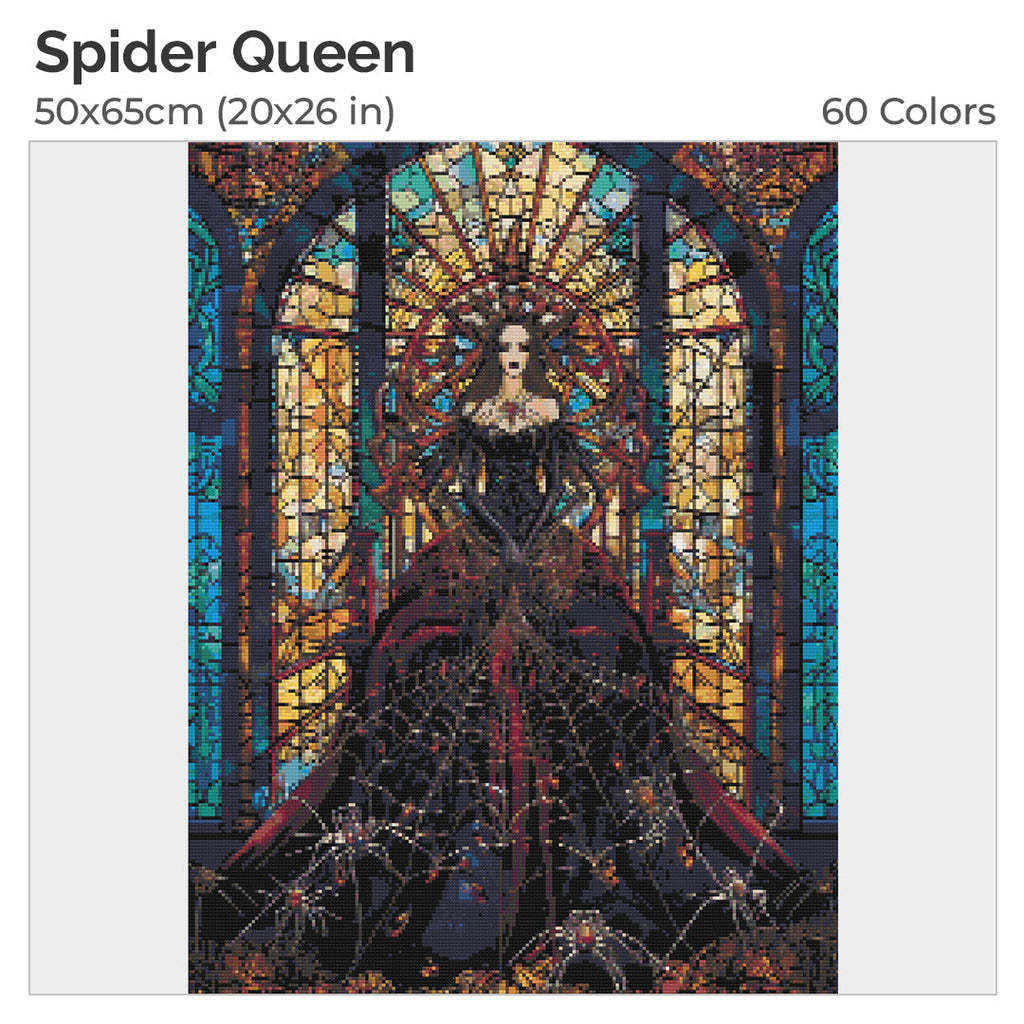 Spider Queen Diamond Painting Kit-40x50cm (16x20 in)-Heartful Diamonds