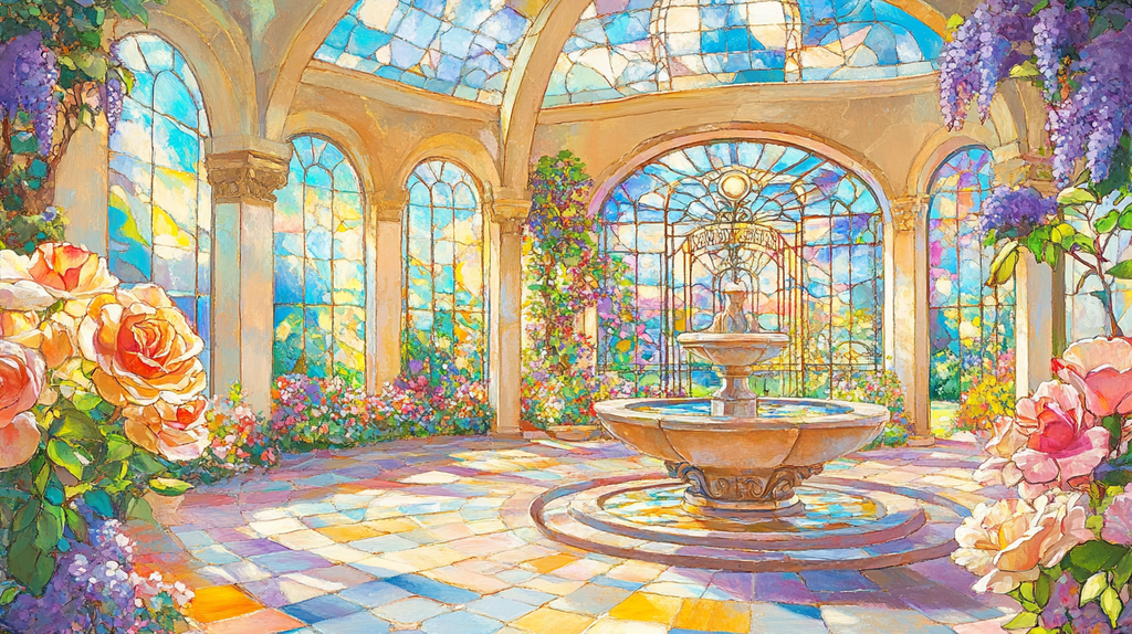 The Courtyard Diamond Painting Kit-50x30cm (20x12 in)-Heartful Diamonds