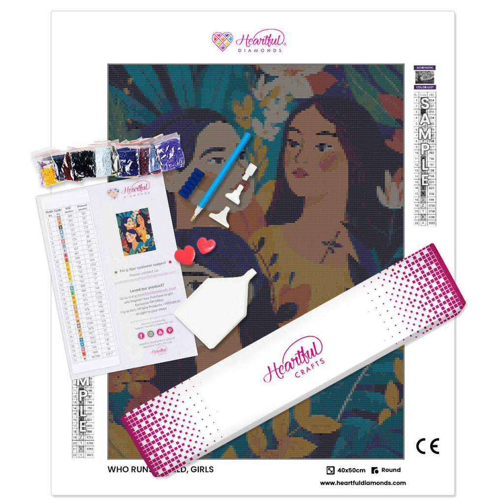 Who Run the World, Girls! Diamond Painting Kit-40x50cm (16x20 in)-Heartful Diamonds