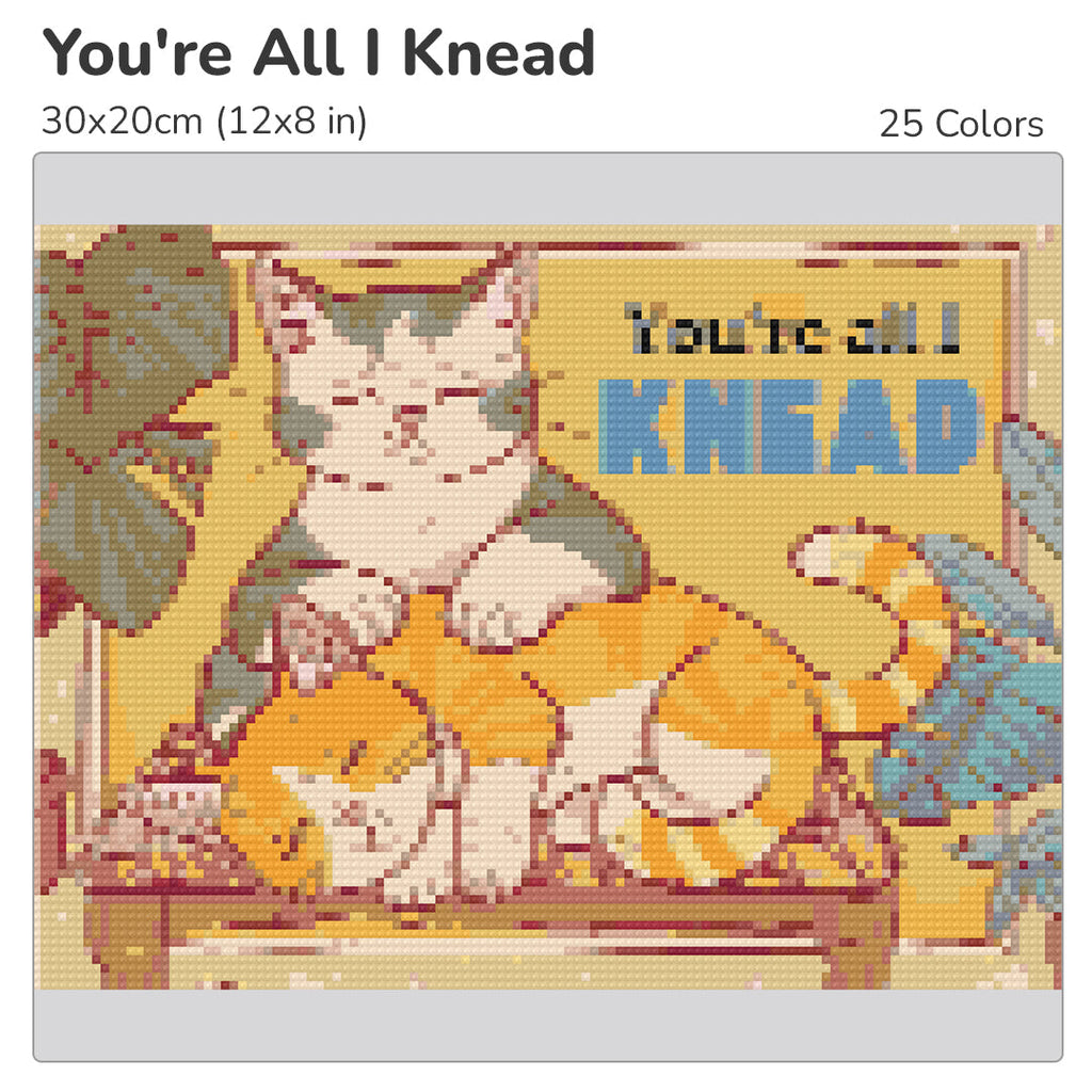 You're All I Knead Diamond Painting Kit-30x20cm (12x8 in)-Heartful Diamonds