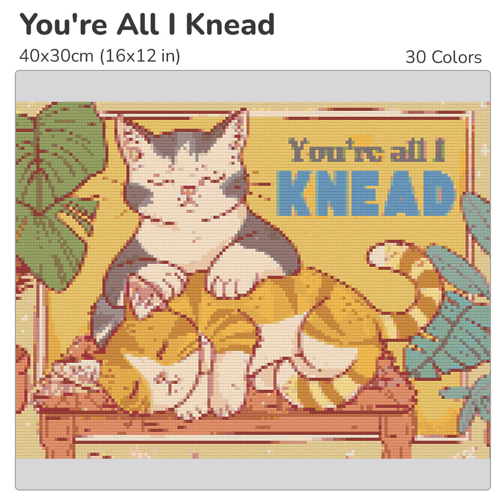 You're All I KneadDiamond Painting Kit-40x30cm (16x12 in)-Heartful Diamonds