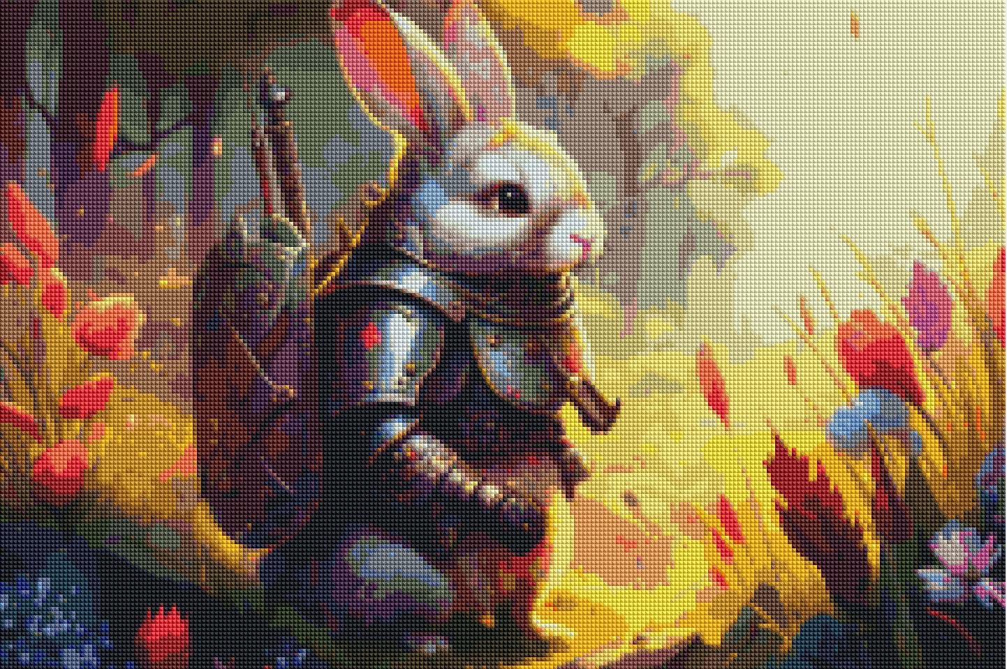 5D Diamond Painting Three Rabbit Happy Easter Kit