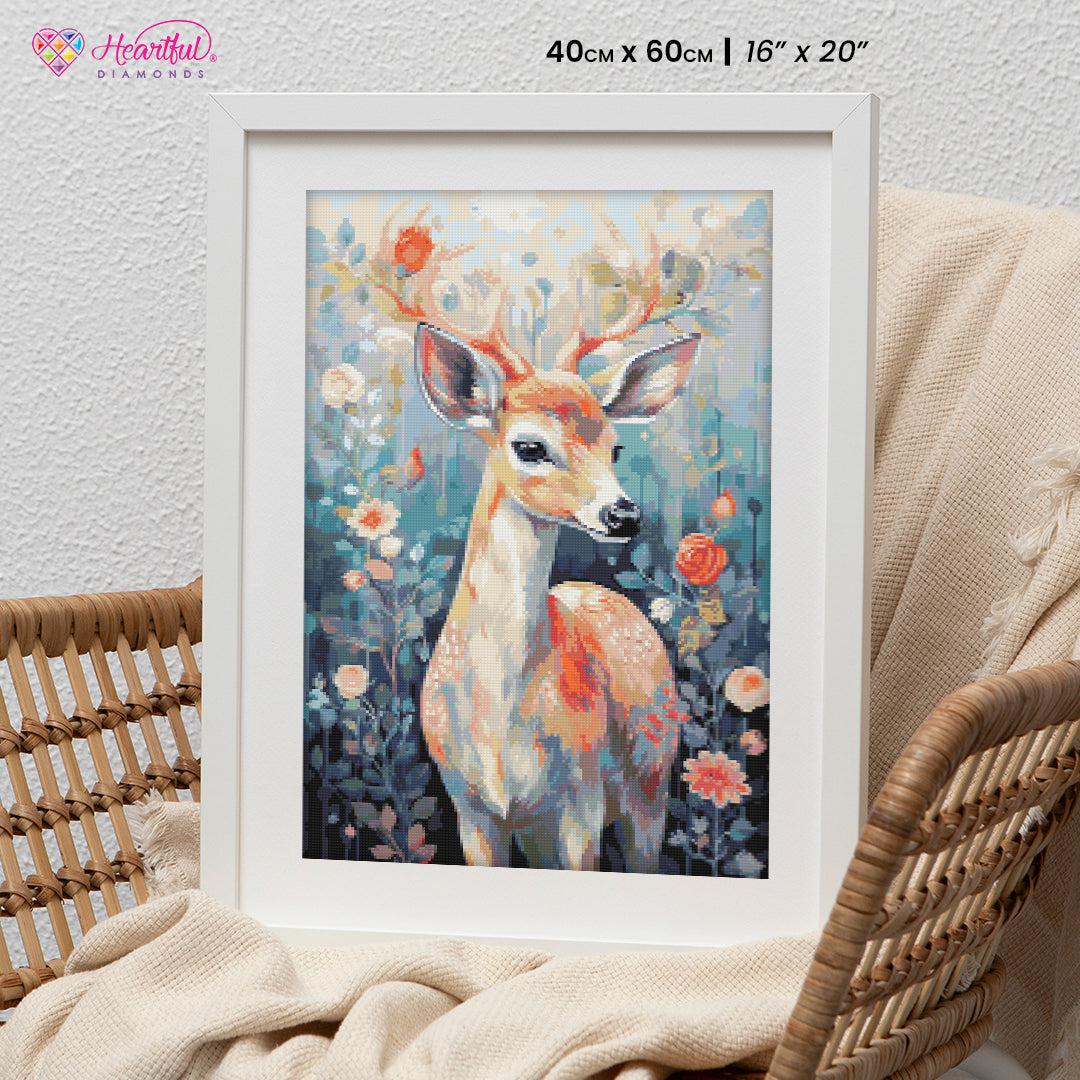 Flowers Guardian - Deer Diamond Art – All Diamond Painting Art