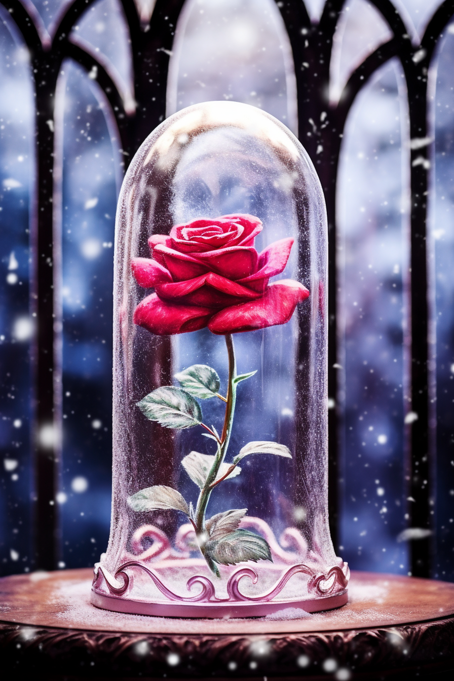 Beauty's Rose DIY Full Diamond Painting Kit  Beauty & The Beast Rose Diamond  Painting – Heartful Diamonds