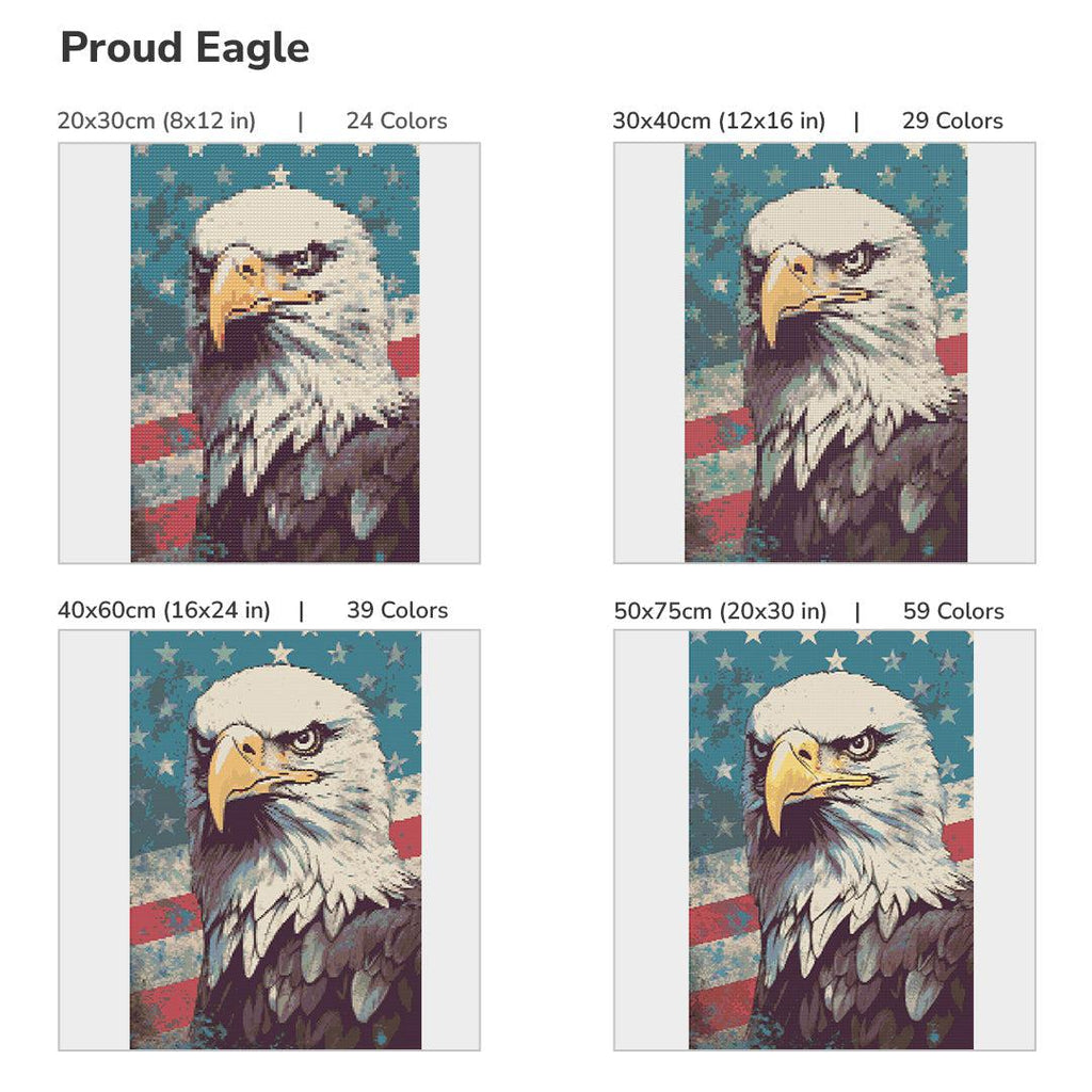 Proud Eagle-Diamond Painiting Kit-Heartful Diamonds