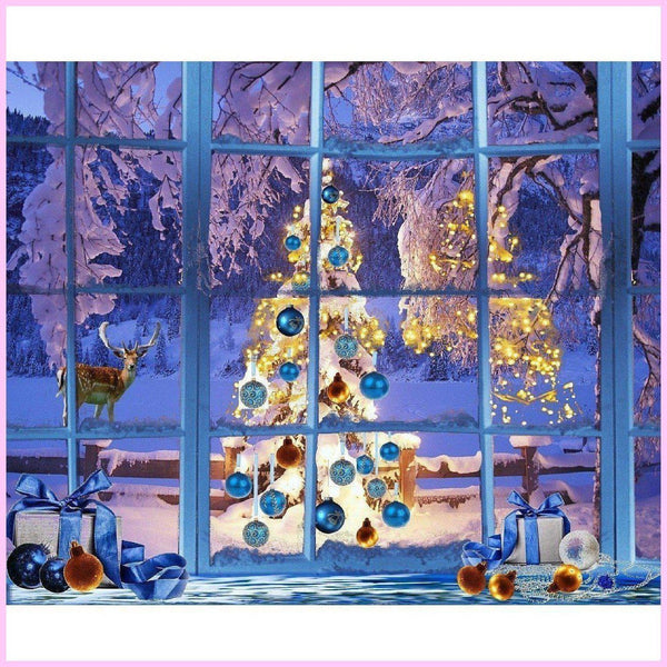 Holiday Window Christmas Candles – Diamond Painting